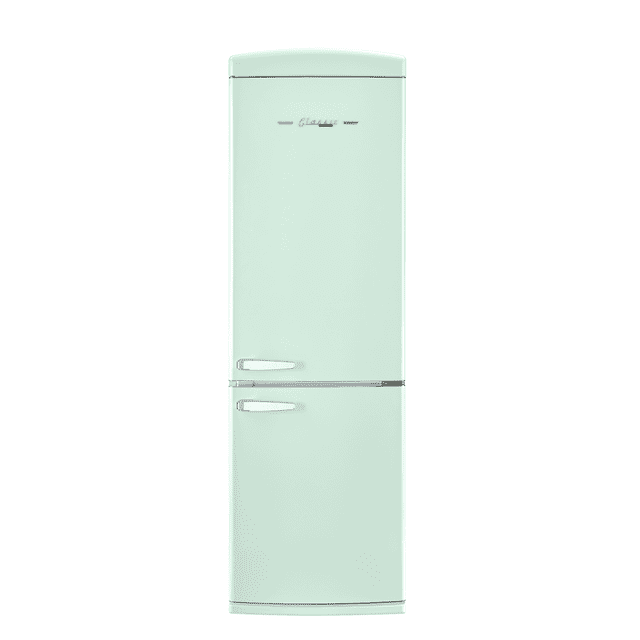 Classic Retro 24 In 12 Cu.ft. Bottom Mount Refrigerator Auto Defrost, Energy Star Certified, Counter Depth with Manual Ice maker