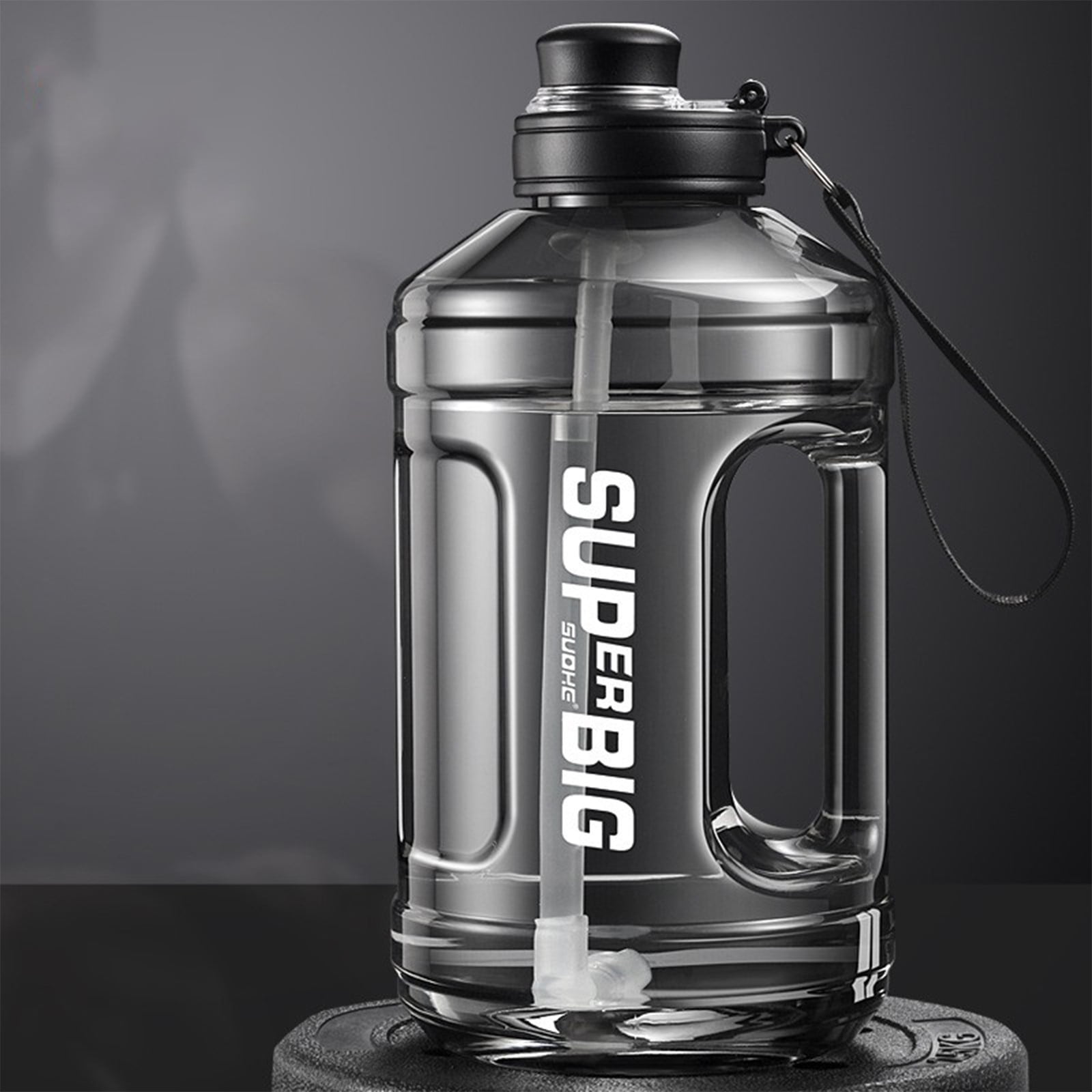 Large Water Bottles Reusable,Water Bottle with Handle,Large Sports Water Bottle,Half Gallon Plastic Water Bottles,Wide Mouth Water Bottle for Gym Water Jug,Home Drinking Outdoor Sports Hiking