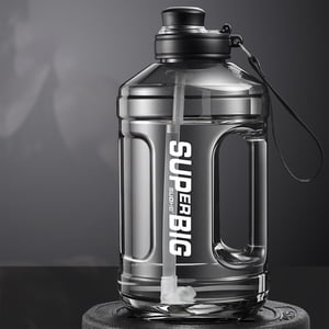 Large Water Bottles Reusable,Water Bottle with Handle,Large Sports Water Bottle,Half Gallon Plastic Water Bottles,Wide Mouth Water Bottle for Gym Water Jug,Home Drinking Outdoor Sports Hiking
