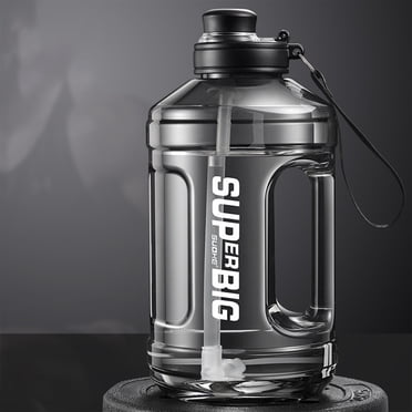 Large Water Bottles Reusable,Water Bottle with Handle,Large Sports Water Bottle,Half Gallon Plastic Water Bottles,Wide Mouth Water Bottle for Gym Water Jug,Home Drinking Outdoor Sports Hiking