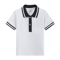 thumbnail image 1 of Polo pour Garçons Polo Uni pour Garçons Chandail de Rugby Polo à Manches Courtes Polos 4-5 Ans Mode Garçons, 1 of 2