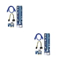 thumbnail image 3 of Decodeary 100PCS VER008C Riser Card USB3.0 PCI PCIE PCI-E 1X To 16X Extender 60CM 008C Riser Adapter With LED For GPU Miner Mining 2Set, 3 of 6