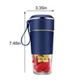 thumbnail image 3 of Dvkptbk Juicing Machine Portable Blenders, Blenders for Shakes And, Fruit Juicer USB Rechargeable with 6 Blades, Handheld Blenders for Sports Travel and Outdoors Home Appliances, 3 of 7