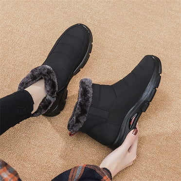 drppepioner Bottes d'Hiver Doublées de Velours, Bottines Courtes pour Femmes, Chaudes et Épaisses, Chaussures Imperméables pour Femmes
