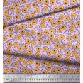 thumbnail image 3 of Soimoi Modal Satin Fabric Text & Tiger Face Cartoon Print Fabric by The Yard 42 Inch Wide, 3 of 3