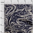 thumbnail image 2 of oneOone Jersey de Coton Bleu Foncé Tissu Abstrait Matière de Robe Tissu Imprimé Tissu au Mètre 58 Pouces de Large, 2 of 4
