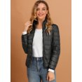 thumbnail image 2 of INSPIRE CHIC Women's Hooded Packable Thickened Zip Down Short Puffer Coat, 2 of 6