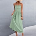 thumbnail image 2 of XZNGL Long Summer Dress for Women Summer Suspender Sling Dress Button Solid Casual Long Dress Casual Summer Dress for Women Long Dress for Women Summer Casual Dress for Women Summer, 2 of 7