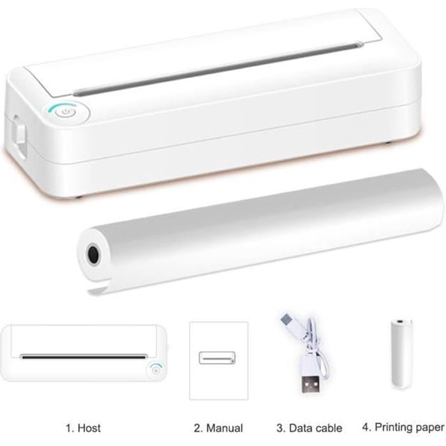 A4 Thermal Printer - UVERBON - Model x8 - Bluetooth - Portable - 203 DPI