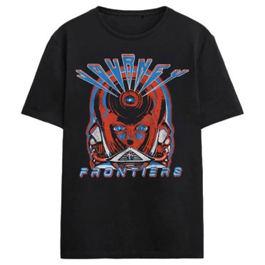 Journey Frontiers Relativité du Temps Album Art Adulte Col Rond Noir T-shirt Manches Courtes -3TG