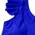 thumbnail image 4 of EGNMCR Bikini Set Women's Color High Waist One Shoulder Bikini Split Swimwear Set, 4 of 4