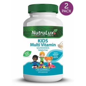 Kids Multivitamin ( 223 mg Vitamin A ) Halal Gelatin Free Gummies(Pack of 2)