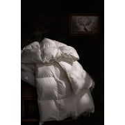 Highland Feather 800 Fill Power European White Down Duvet 500TC Pure Cotton Casing with Corner Ties GRENOBLE Superb Fluffy and Breathable , Summer, King, 35 OZ