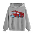 thumbnail image 4 of WEAIXIMIUNG Chandail de Noël 4T Garçons Chandails Molletonnés Col Rond Camion T-Shirt Dinosaure Manches Longues Chandail à Enfiler Hauts T-Shirts, 4 of 6