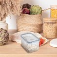 thumbnail image 4 of WHEANG 5 Size Single Clear Plastic Storage Jars Vacuum Proof Fresh Storage Airtight Jars Kitchen Airtight Jars With Lids Proof Crispers, 4 of 4
