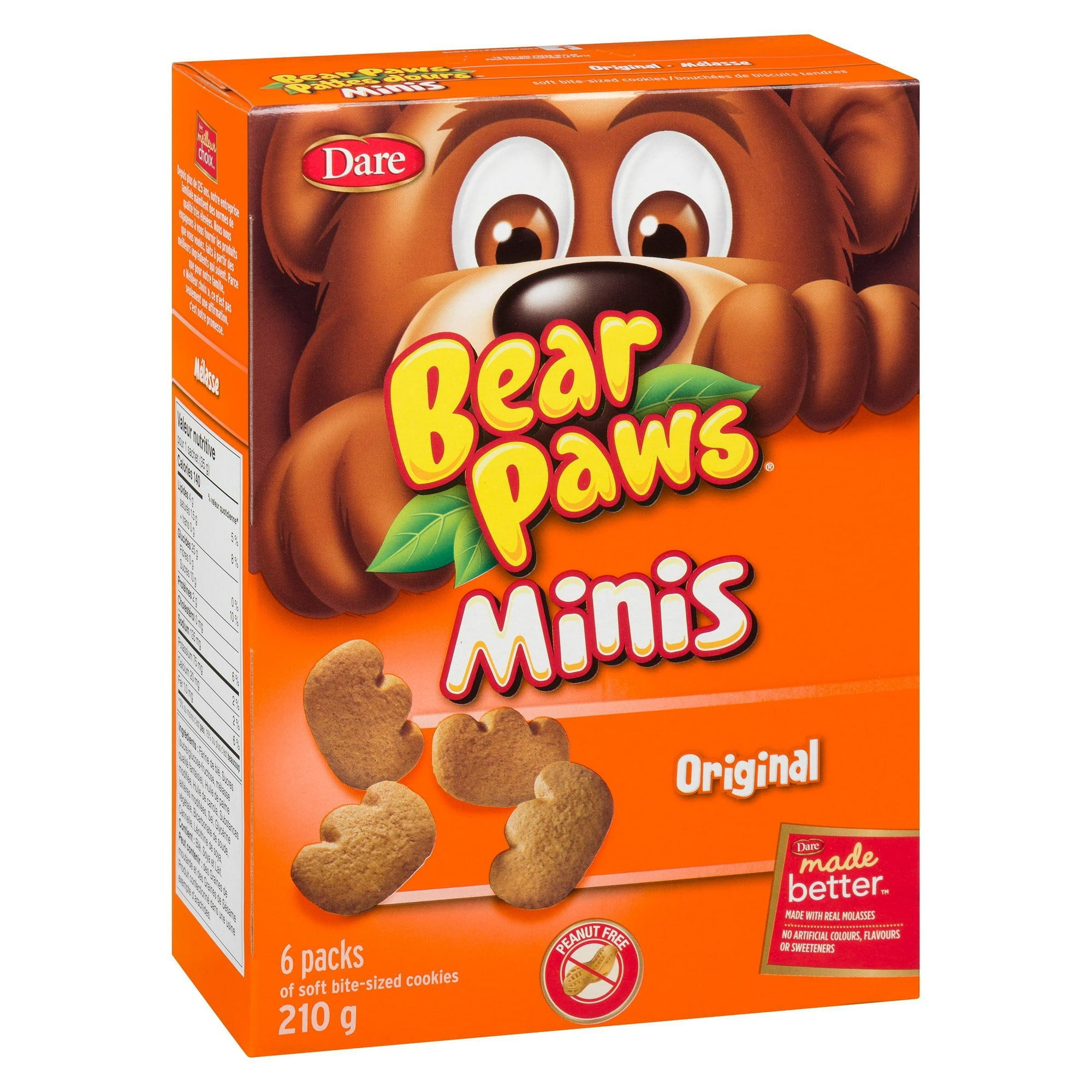Bear Paws Minis Biscuits Originaux 6x35g
