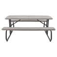thumbnail image 3 of LIFETIME 6-Foot Folding Picnic Table, Rough Cut Grey, 3 of 7