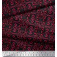 thumbnail image 2 of Soimoi Poly Georgette Fabric Damask Ethnic Decor Fabric Printed Yard 42 Inch Wide, 2 of 3
