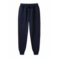 thumbnail image 5 of Pantalon de Survêtement pour Femmes avec Poches Petite Bas Froncé Cordon de Serrage Jambe Droite Pantalon de Survêtement Confortable 2023 Pantalon Ample Coton Pantalon Jogger Ample Noir 2TG, 5 of 5