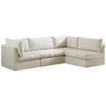 thumbnail image 1 of Meridian Furniture Jacob Sectionnel Modulaire en Velours Crème, 1 of 13