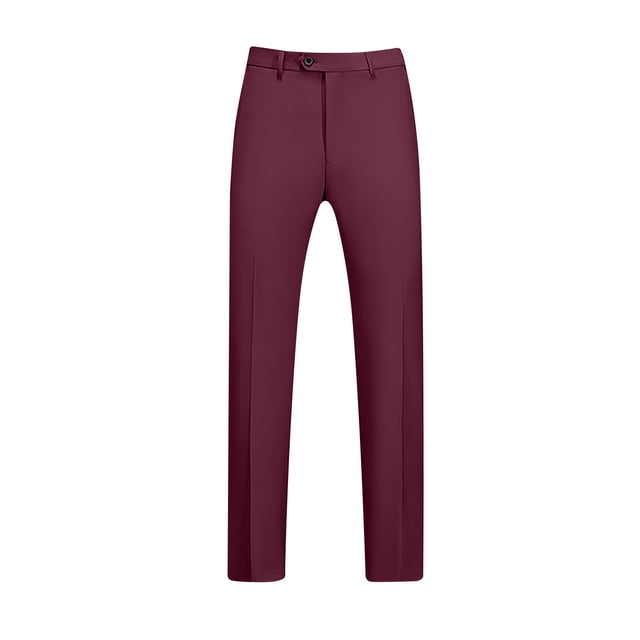 AherBiu Mens Dress Pants Pantalon Habillé pour Homme Taille Extensible devant Plat Grande Taille Coupe Ajustée Pantalon Extensible Classique Confortable