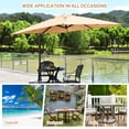 thumbnail image 4 of Costway Parasol Déporté de Patio 10 X 10 Pi en Aluminium, Rotation 360°, Inclinaison, Beige, 4 of 10