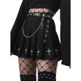 thumbnail image 3 of Gupgi Jupe Mini Gothique Punk Taille Haute pour Femmes, Jupe Mini Plissée à Motif Croisé, 3 of 9