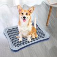 thumbnail image 2 of lionlar Dog Toilet Pee Pad Removable with Urinary Column Keep Clean Washable Puppy Potty Blue, 2 of 9