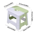 thumbnail image 4 of Folding Stool Plastic Space Saving Small Seat | Compact Lightweight Portable Step Stool for Home Office Outdoor | Multicolor | 22x18x19.5cm | Easy Fold & Storage, 4 of 6