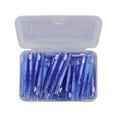 thumbnail image 2 of Interdental Cleaners, 60Pcs Practical Braces Brush With PP Handle For Orthodontic Care Blue, 2 of 8