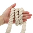 thumbnail image 4 of Unique Bargains 39 Feet Tug of War Rope for Adults Teen 3-Strand Natural Twisted Cotton Rope with Flag Beige, 4 of 7
