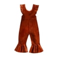 thumbnail image 1 of WEIYLL Girls Bodysuits Ruffles Fly Short Sleeve Solid Bottoms Flare Legs Summer A Kids Clothing for 6-12 Months, 1 of 6
