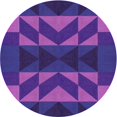 thumbnail image 1 of Ahgly Company Tapis d'Intérieur Lavable en Machine Carré Transitionnel Violet Prune, 3 Pieds Carré, 1 of 7