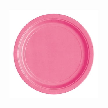 Unique Industries' Hot Pink Round 9" Dinner Plates, 20ct