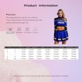 thumbnail image 5 of iiniim Costume de Cheerleading pour Femmes, Uniforme de Cheerleading 2 Pcs, Robe Crop Top avec Jupe Plissée Mini Rose Vif P, 5 of 5