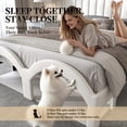 thumbnail image 3 of SIBEDS Bed Frame with Storage Drawers and Galaxy Star Projector PU Upholstered White Headboard, Queen, 3 of 9
