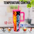 thumbnail image 4 of Gobelet en Acier Inoxydable de 40 oz avec Couvercle à Paille – Rétention Chaude et Froide de 24+ Heures, Conception Étanche au Quart de Tour, Compatible avec Porte-Gobelet – Framboise, 4 of 10