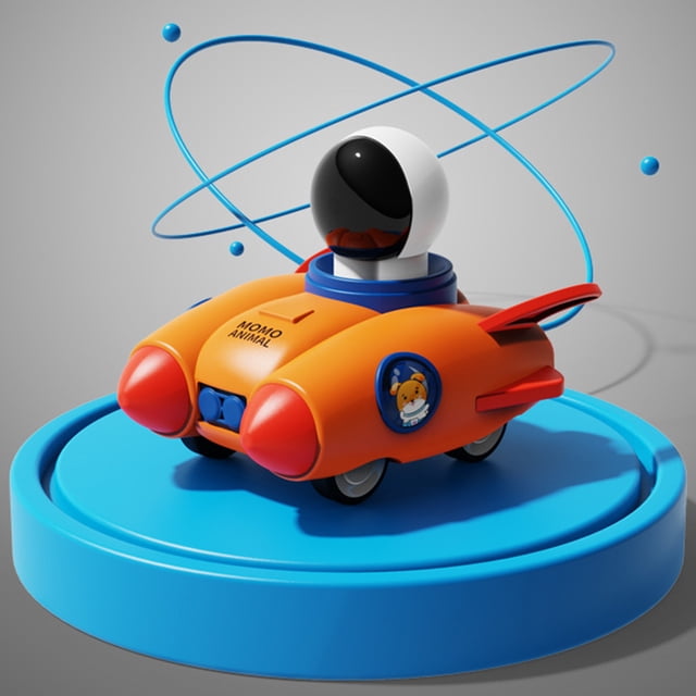 Dvkptbk Space Trolley Press Space Astronaut Toy Pullback Car Walking Colorful Toy Education