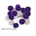 thumbnail image 3 of LED Rattan Ball String Lights - 9.84ft 20 Lights Decorative Lighting with USB Power for Bedroom, Wedding, Christmas | Indoor & Outdoor Use, 3 of 8