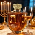 thumbnail image 4 of EARKITY Hanukkah Commemorative Gold Rimmed Glass Whiskey Bottle High Borosilicate Glass Bottle Decanter Enhance Your Wine Style Suitable For Gift And Own Use, 4 of 6