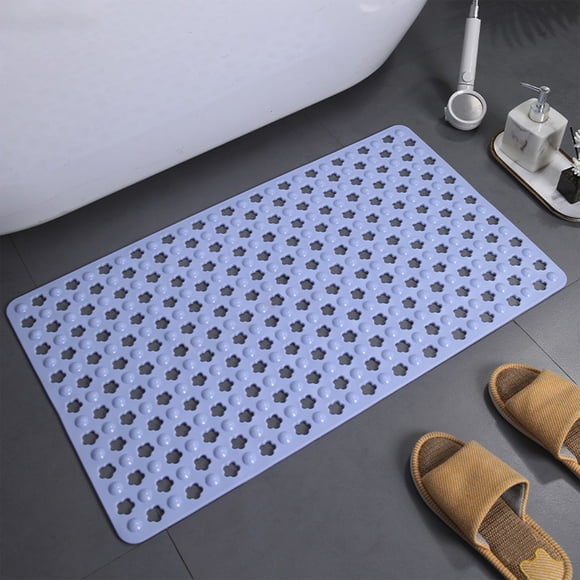 Todaioua Tapis de Baignoire Antidérapant et Tapis de Douche 28x14,6 Pouces, Tapis de Bain avec Trous de Drainage et Ventouses, Tapis de Salle de Bain Doux, Confortable et Sécuritaire pour Baignoire, Plancher, Carrelage