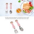 thumbnail image 4 of 2 Pack Toddler Fork Spoon, Metal Toddler Cutlery Set Cartoon Spoon Tableware Kit Stainless Steel Forks And Spoons Comfortable To Handle Toddler Silverware With Storage Box, 4 of 8