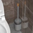 thumbnail image 1 of Toilet Brush With Holder,Plastic Bristles Bathroom Cleaning Bowl Brush Kit,Modern Compact Toilet Cleaner Brush,Long Handle,Non-scratch Bristles,Washable Brush Head,Wall-Mounted,Easy Installation, 1 of 6
