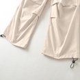 thumbnail image 4 of RKSTN Womens Pants Casual New Pants Design Sense Of Casual Sports Pants Drawstring Cargo Pants Wide-leg American Style Multiple Pockets High Waisted Soft Comfortable Straight Leg Pants, 4 of 6