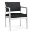 thumbnail image 1 of Lenox Steel Reception Waiting Guest Chair / Silver Steel / Dark Gray / Black, 1 of 5