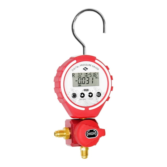 Digital Pressure Gauge Manifold Refrigeration Tester Vacuum Meter Freon Filling Instrument ChargingHoses For 410a 134a ,Easy to Install