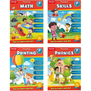 PAPP Ensemble de Cahiers d'Apprentissage Préscolaire Série (Âges 3-5) – Mathématiques, Impression, Phonétique et Compétences