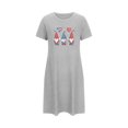 thumbnail image 4 of Birdeem Chemises de Nuit pour Femmes Chemise de Nuit Courte Surdimensionnée pour Femmes Robe Imprimée à Col Rond et Manches Courtes, 4 of 12