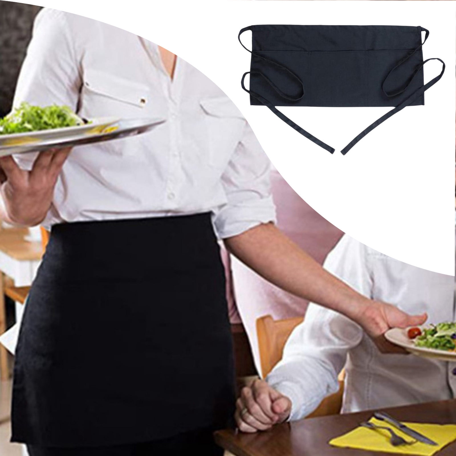 Short Half-length Apron Barbecue Apront Waiter Work Clothes Apron Gardening Apron Suitable For Kitchen Restaurant Outdoor
