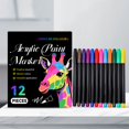 thumbnail image 2 of SLYNSHome 12 Color Paint Pen Markers Pen for Adult Coloring Books,Point Marker Pen for Journaling Note Taking Drawing Study Supplies, 2 of 8
